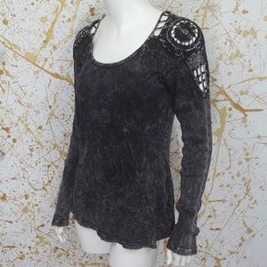 Cato Long sleeve lace embellished tee size Medium